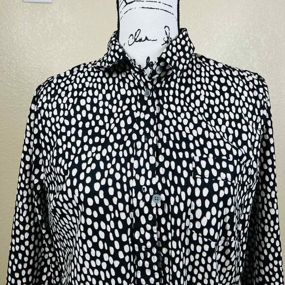 J crew brown shirt Button-up stretch cotton poplin shirt in signature fit size M - Picture 7 of 15